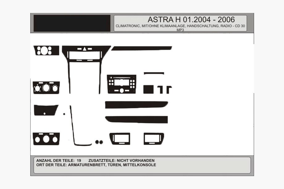 Opel Astra H 2004-2013 Sale! Dashboard Trim (Wood Grain) Image