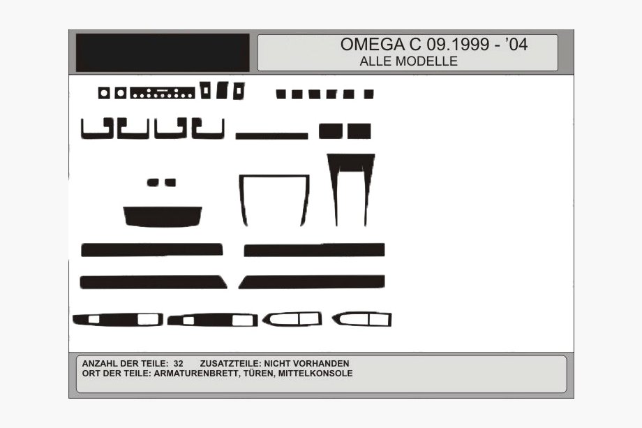 Opel Omega B 1994-2003 SALE! Dashboard Trim in Aluminum Look (1993-1999) Image