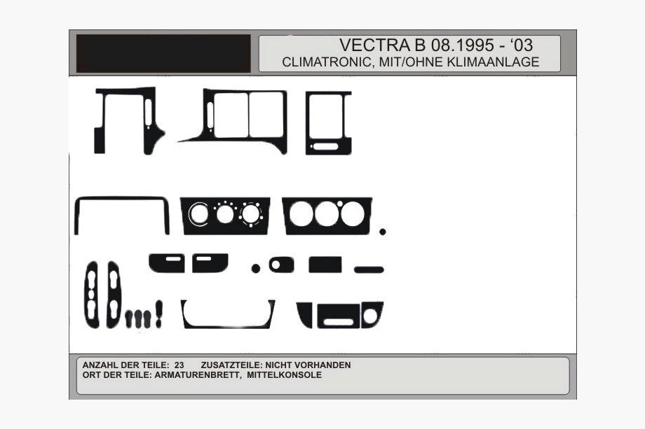 Opel Vectra B 1995-2002 Dashboard Trim Wood Look (SALE) Image