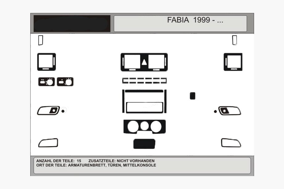 Skoda Fabia 2000-2007 Sale! Dashboard Trim (Dark Wood Look) Image