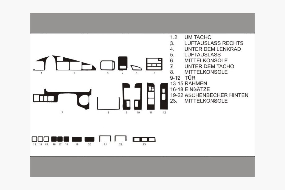Toyota Land Cruiser 80 1990-1997 Sale! Dashboard Trim (Carbon Look) Image