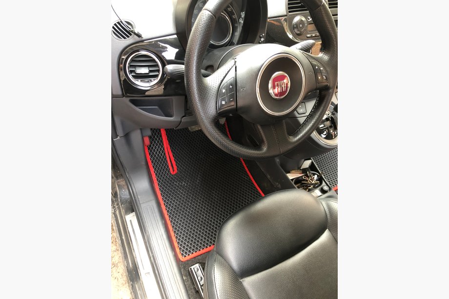 Fiat 500/500L 2013-2022 EVA floor mats (for 500, black) Image
