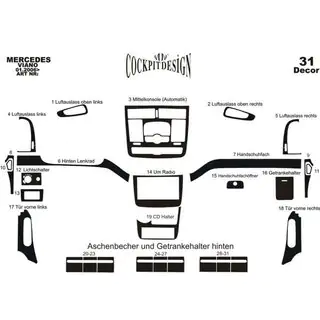 Dashboard Trim Meric (Front Section + Interior Inserts) photo 4