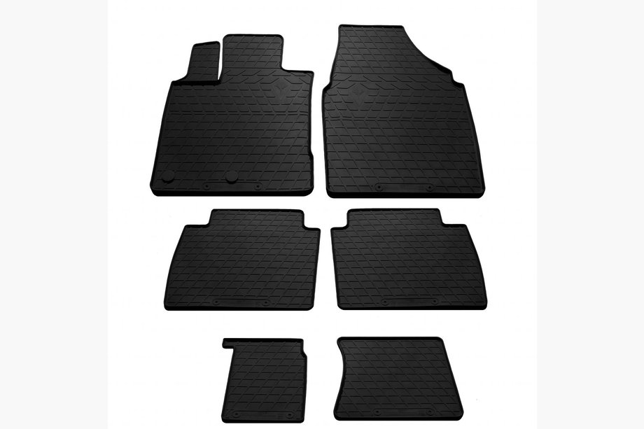 Nissan Qashqai 2007-2010 Rubber floor mats for +2 (3 rows, Stingray Premium) Image