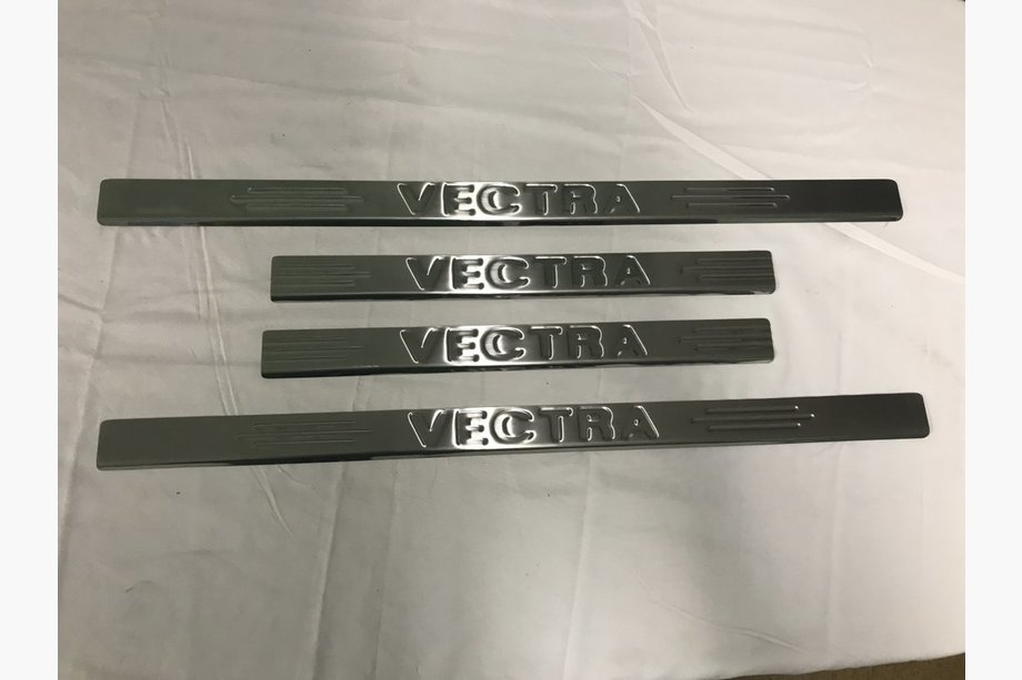 Opel Vectra A 1987-1995 Carmos Door Sill Protectors (4 pcs, Stainless Steel) Photo 1