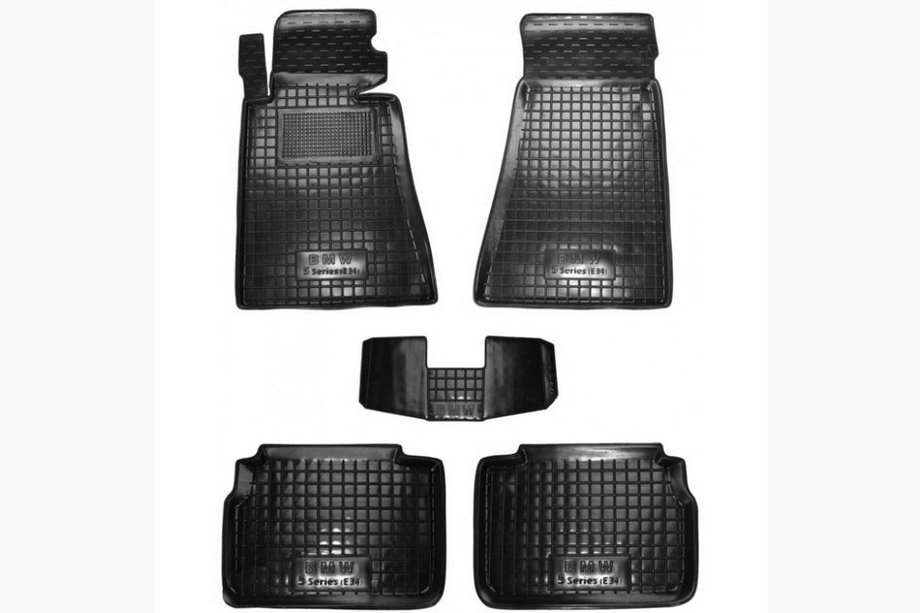 BMW 5 Series E34 1988-1995 Rubber floor mats with edge (Autogumm) Image