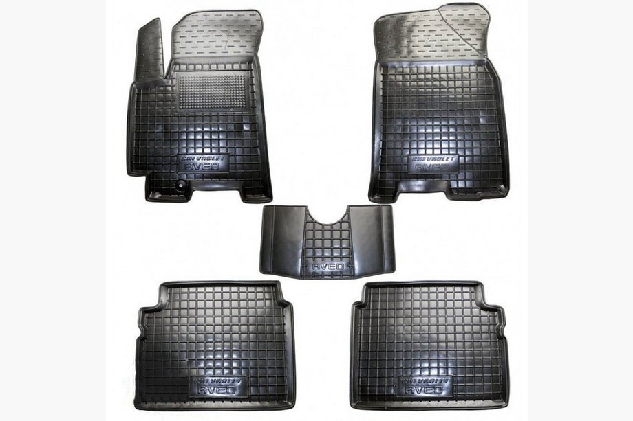 Chevrolet Aveo T250 2005-2011 Rubber floor mats with edge (Autogumm) Image