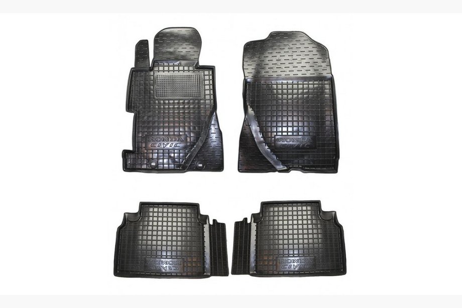 Honda Civic Sedan VIII 2006-2011 Rubber floor mats with edge (Autogumm) Image
