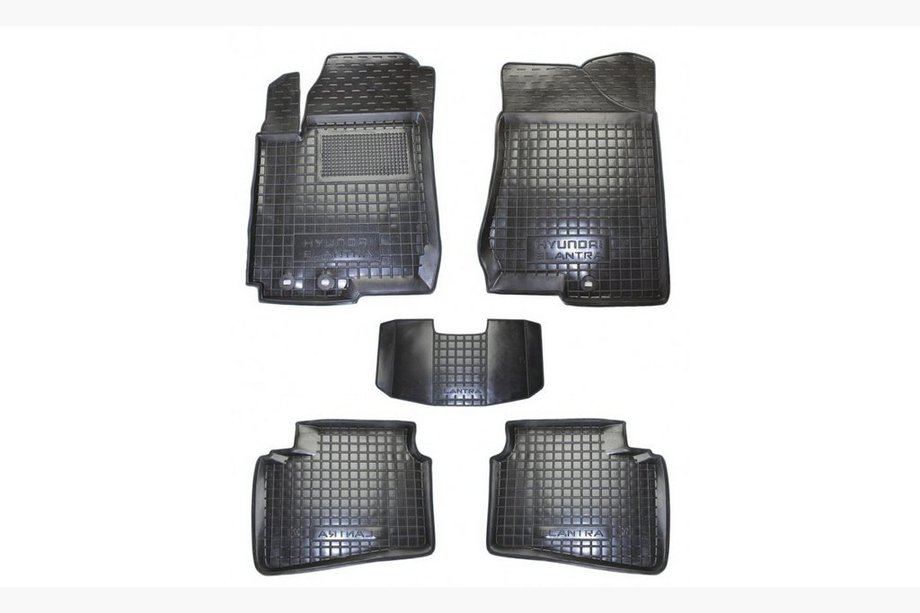Hyundai Elantra (HD) 2006-2011 Rubber floor mats with edge (Autogumm) Image