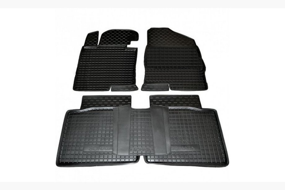 Hyundai Sonata YF 2010-2014 Rubber floor mats with edge (Autogumm) Image