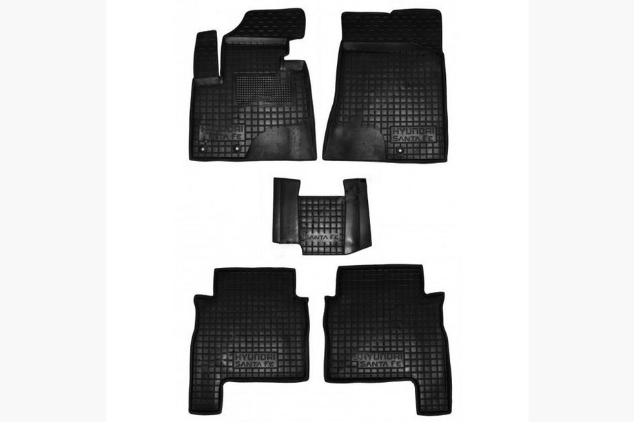 Hyundai Santa Fe 2 2006-2012 Rubber floor mats with edge 2010-2012 (Autogumm) Image