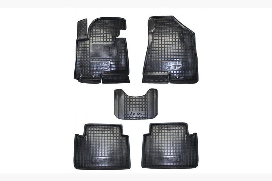 Hyundai IX-35 2010-2015 Rubber floor mats with edge (Autogumm) Image