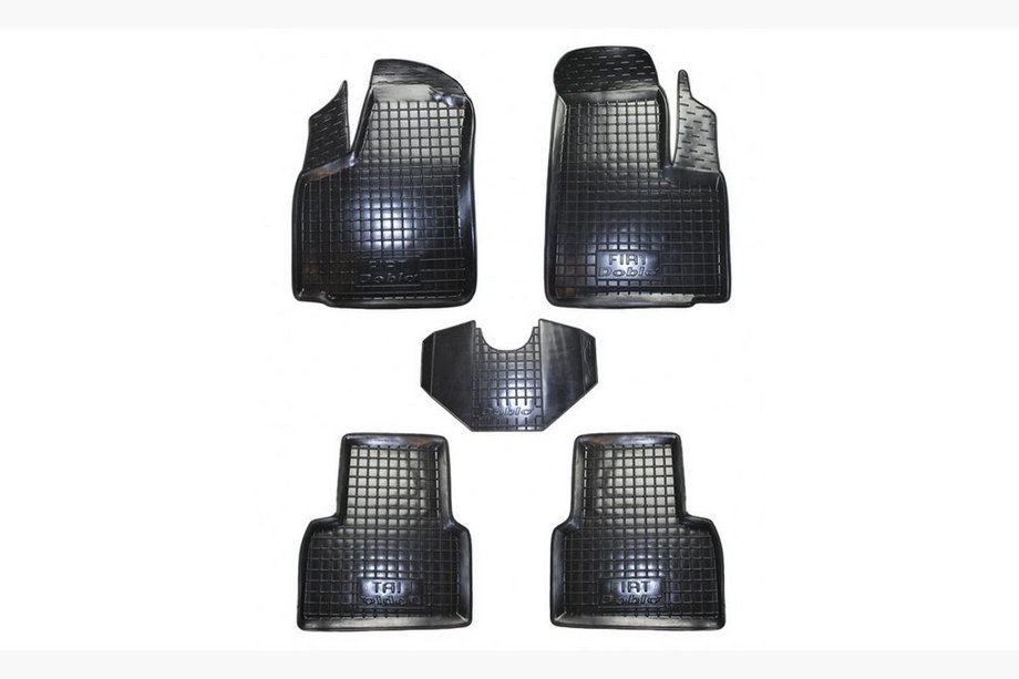 Fiat Doblo I 2001-2005 Rubber floor mats with edge (Autogumm) Image