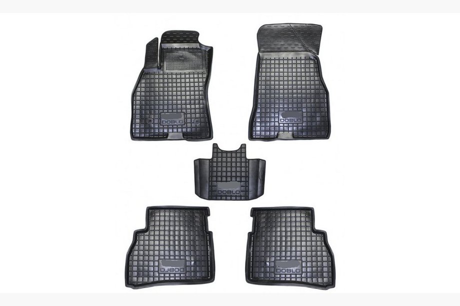 Fiat Doblo II 2010-2022 Rubber floor mats with edge (Autogumm) Image
