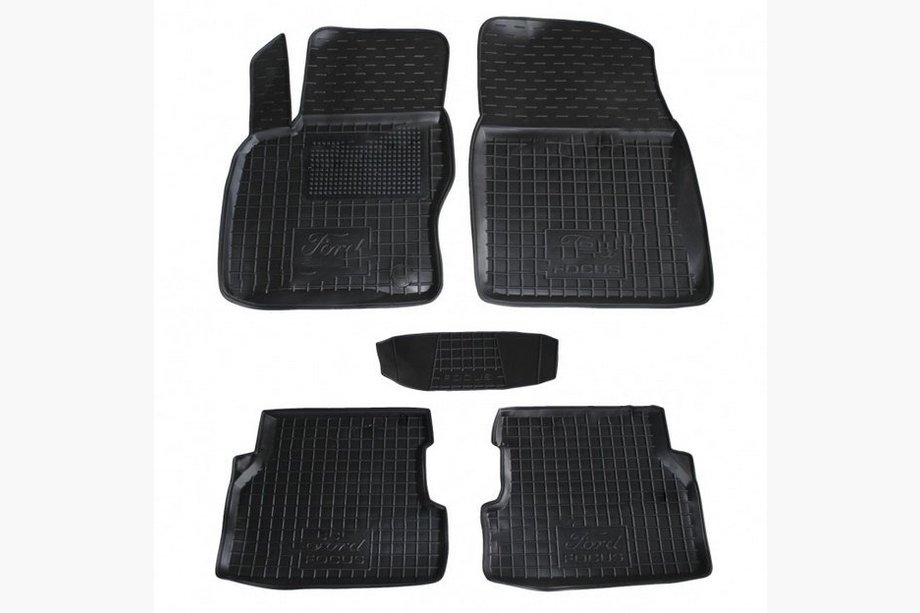 Ford Focus II 2005-2008 Rubber floor mats with edge (Autogumm) Image