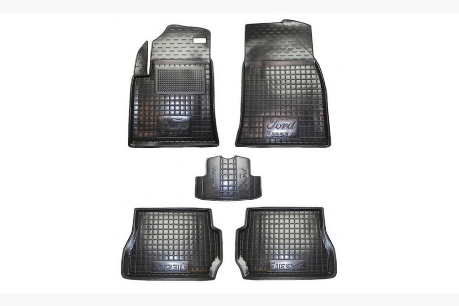 Ford Fiesta 2002-2008 Rubber floor mats with edge (Autogumm) Image