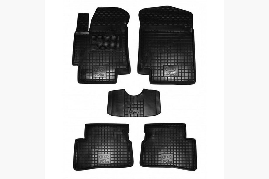 Kia Rio 2005-2011 Rubber floor mats with edge (Autogumm) Image