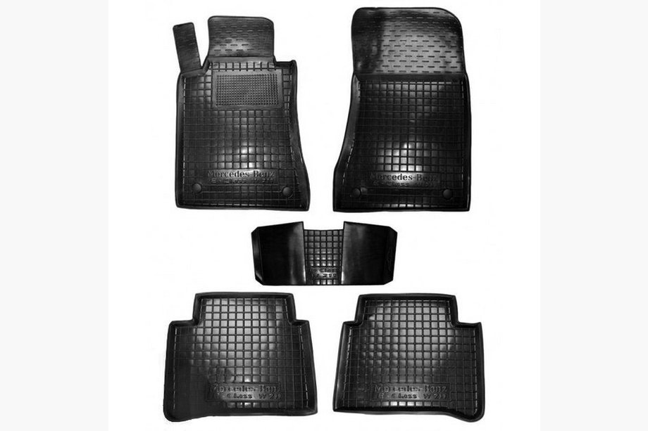 Mercedes E-class W211 2002-2009 Rubber floor mats with edge (Autogumm) Image