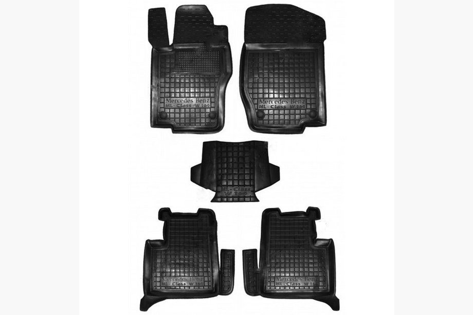 Mercedes ML W164 2005-2011 Rubber floor mats with edge (Autogumm) Image