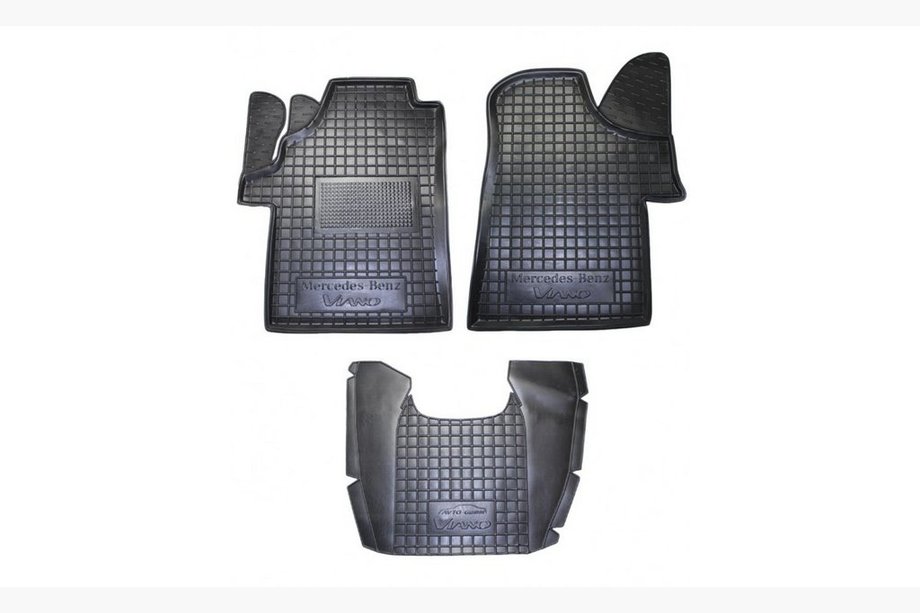 Mercedes Viano 2004-2014 Rubber floor mats with edge (Autogumm) Image
