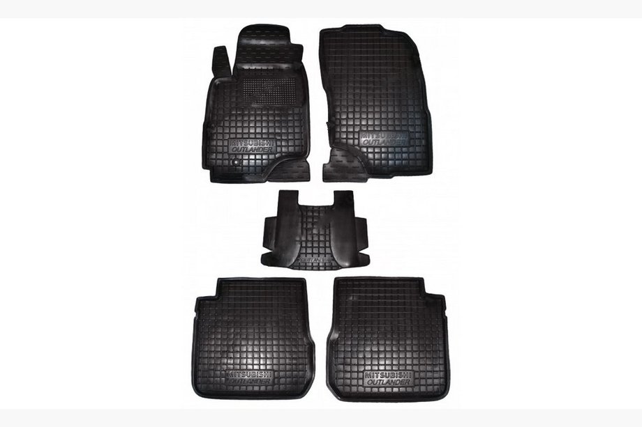 Mitsubishi Outlander 2001-2006 Rubber floor mats with edge Automatic Transmission 2003+ (Autogumm) Image
