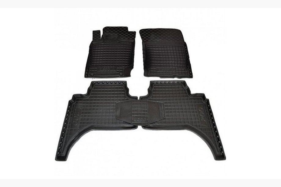 Mitsubishi L200 2006-2015 Rubber floor mats with edge 2013+ Long base (Autogumm) Image