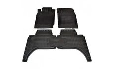 Mitsubishi L200 2006-2015 Rubber floor mats with edge 2013+ Long base (Autogumm) photo 1