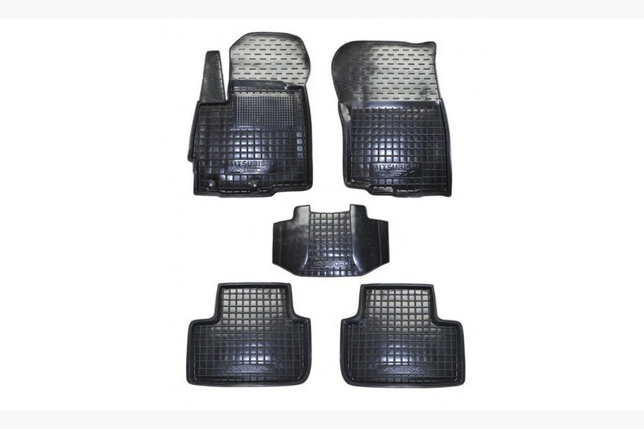 Mitsubishi ASX 2010-2023 Rubber floor mats with edge (Autogumm) Image