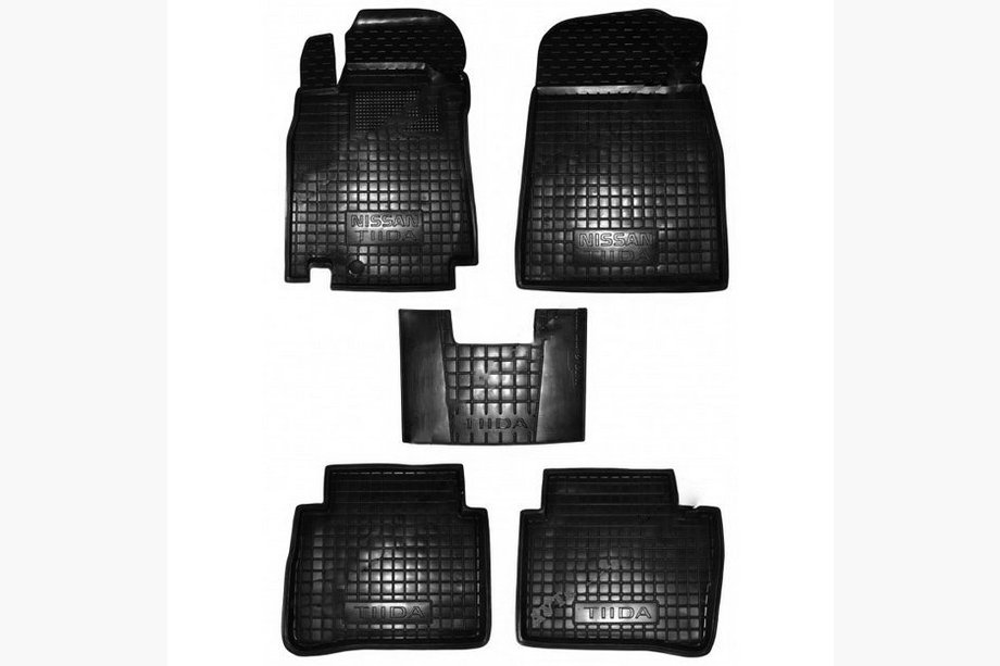 Nissan Tiida 2004-2011 Rubber floor mats with edge (Autogumm) Image