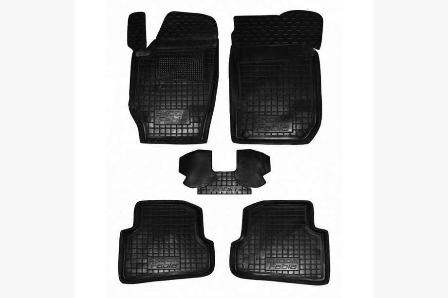 Skoda Fabia 2007-2014 Rubber floor mats with edge (Autogumm) Image