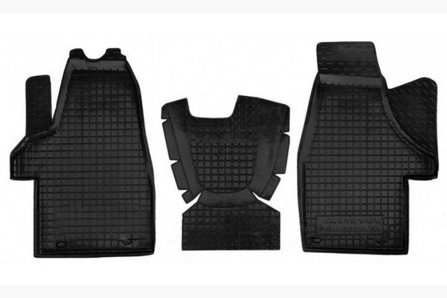 Volkswagen T5 2010-2015 Rubber floor mats with edge Multivan 1+1 (Autogumm) Image