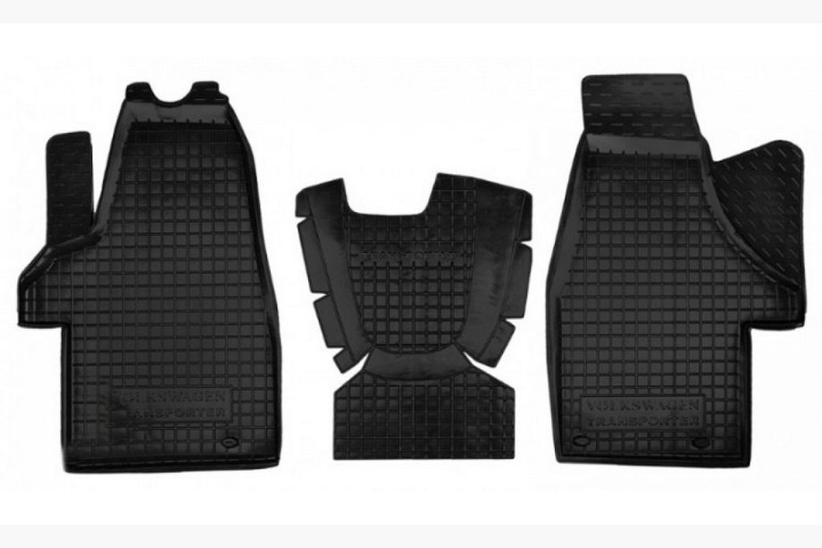 Volkswagen T5 2010-2015 Rubber floor mats with edge Transporter front 1+1 (Autogumm) Image