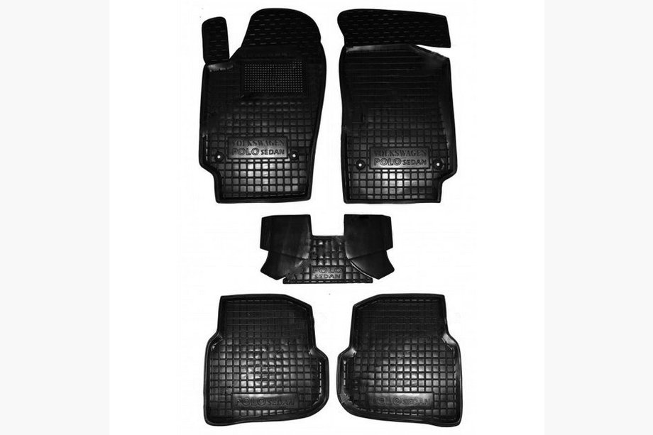 Volkswagen Polo 2010-2017 Rubber floor mats with edge SD (Autogumm) Image