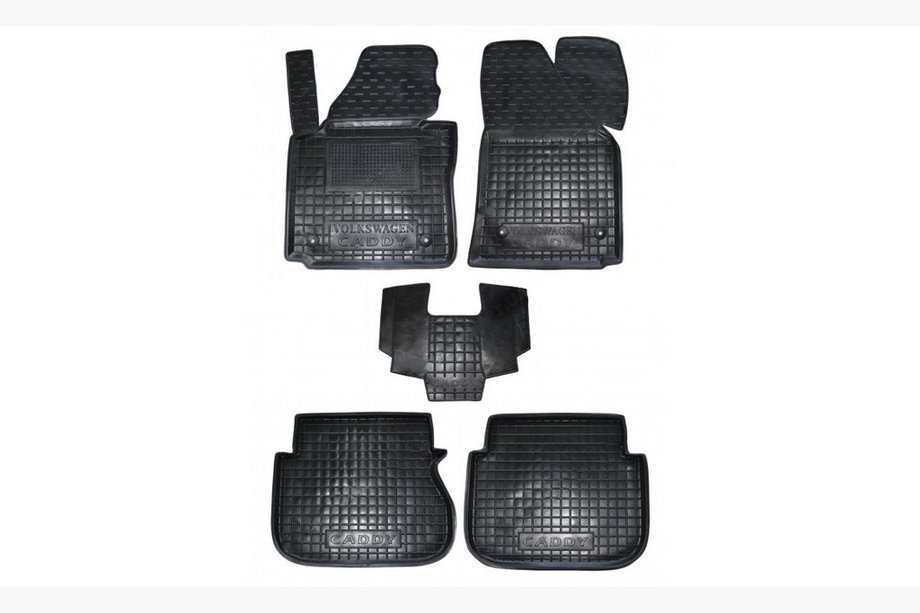 Volkswagen Caddy 2004-2010 Rubber floor mats with edge (Autogumm) Image