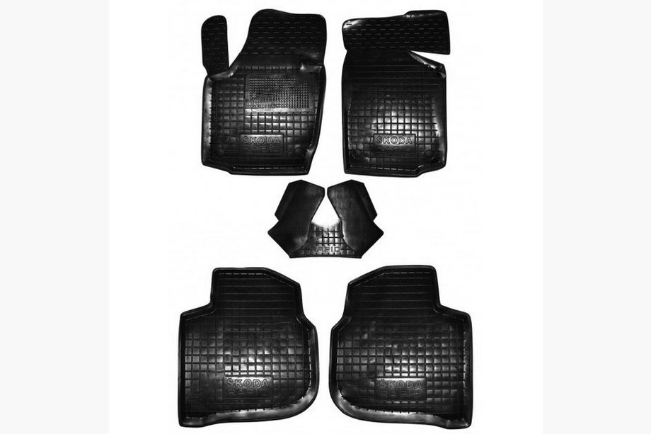 Skoda Rapid 2012-2019 Rubber floor mats with edge (Autogumm) Image