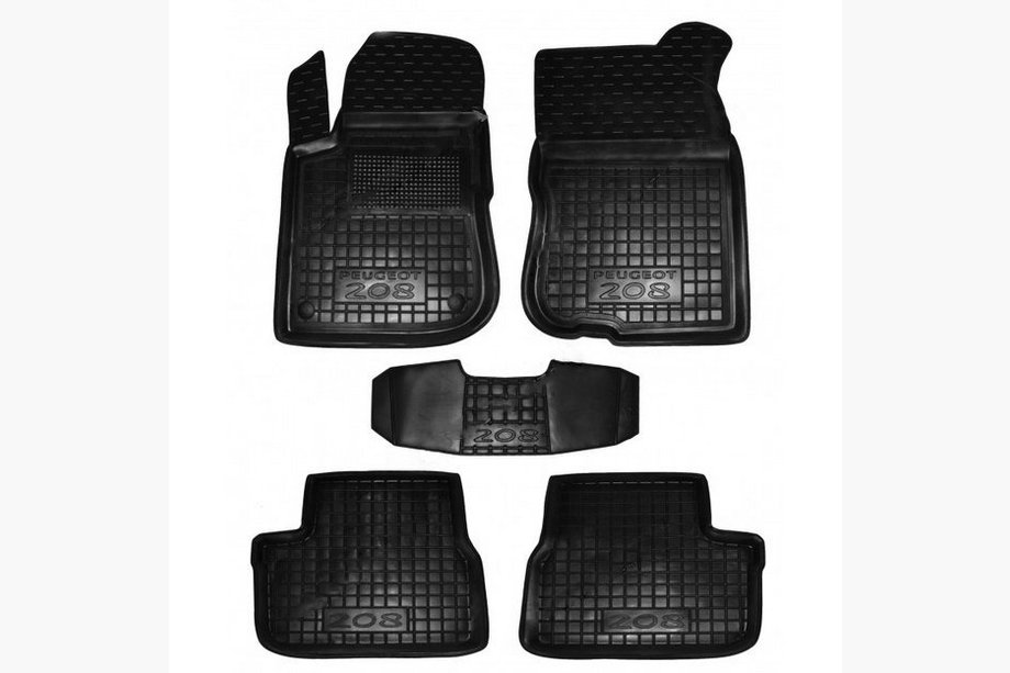 Peugeot 208 2012-2019 Rubber floor mats with edge (Autogumm) Image