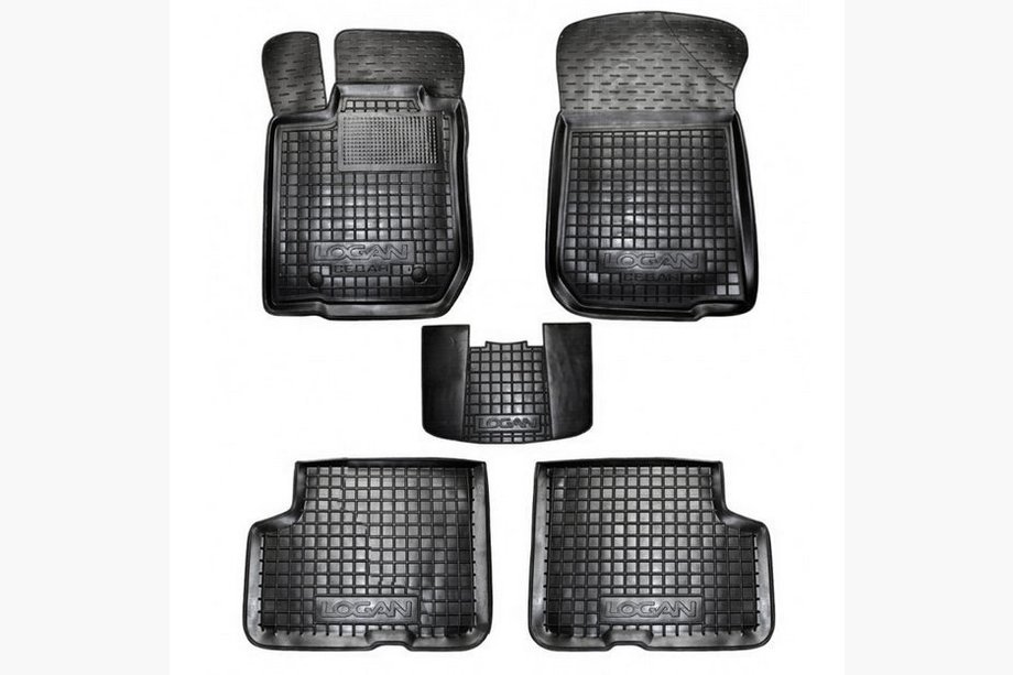 Renault Logan I 2005-2008 Rubber floor mats with edge (Autogumm) Image