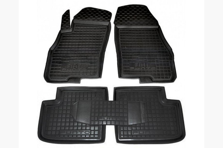 Fiat Punto 1999-2006 Rubber floor mats with edge (Autogumm) Image
