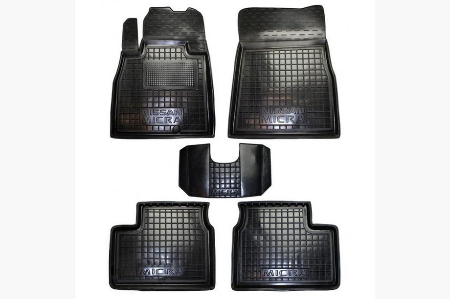 Nissan Micra K13 2011-2016 Rubber floor mats with edge 2013+ (Autogumm) Image