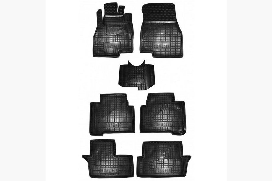 Mitsubishi Grandis 2003-2011 Rubber floor mats with edge 7 seats (Autogumm) Photo 1