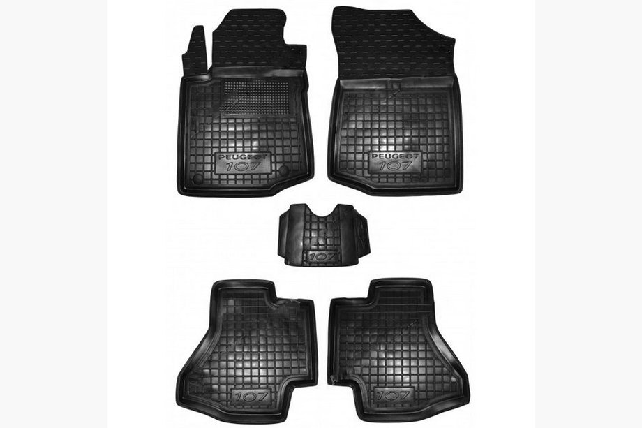 Peugeot 107 2005-2014 Rubber floor mats with edge (Autogumm) Image