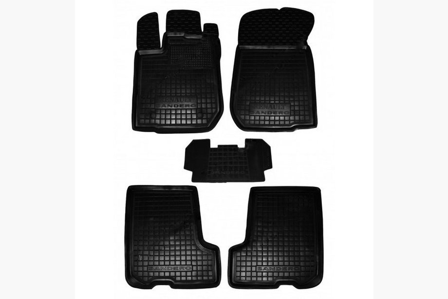 Renault Sandero 2013-2022 Rubber floor mats with edge (Autogumm) Image