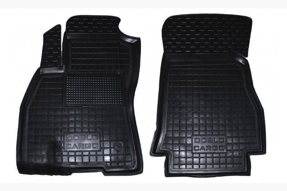 Fiat Doblo II 2010-2022 Rubber Floor Mats with Edge Cargo (Autogumm) Image