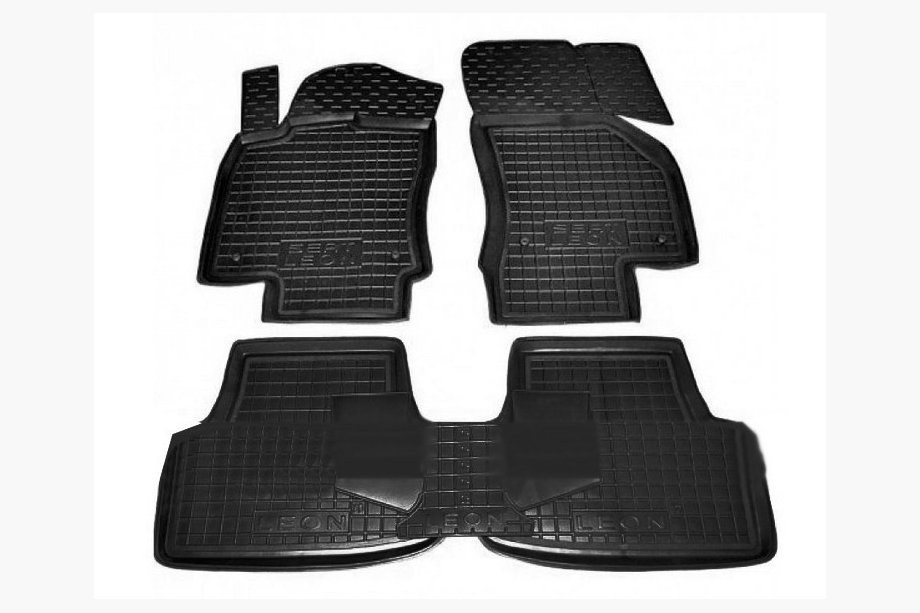 Seat Leon 2013-2020 3D Rubber Floor Mats with Edge (Autogumm) Image