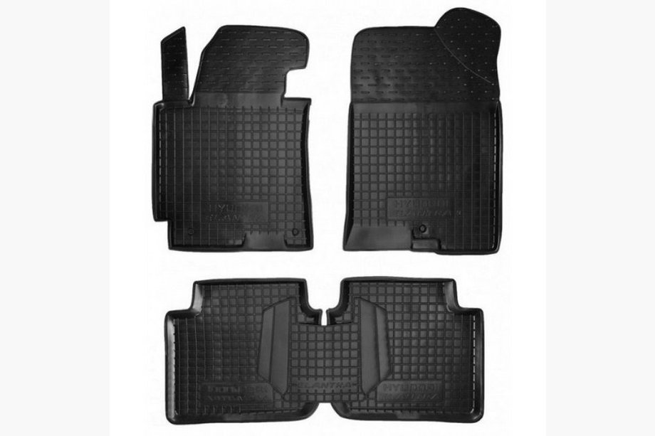 Hyundai Elantra (MD/UD) 2011-2015 Rubber floor mats with edge 2014+ (Autogumm) Image