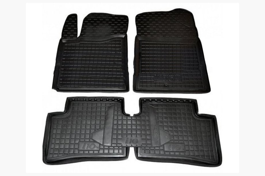 Hyundai I-10 2014-2017 Rubber floor mats with edge (Autogumm) Image