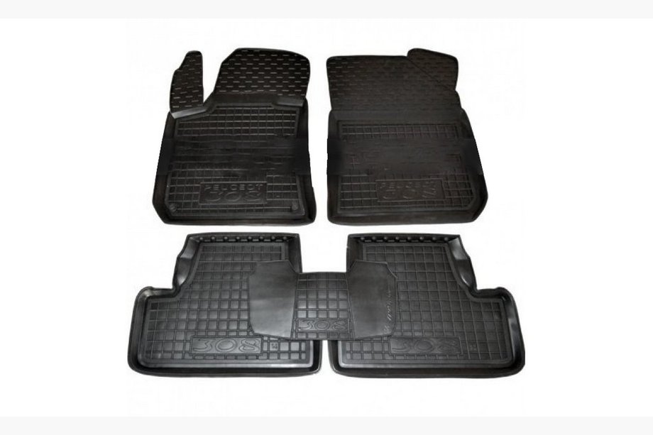 Peugeot 308 2014-2021 Rubber floor mats with edge HB (Autogumm) Image