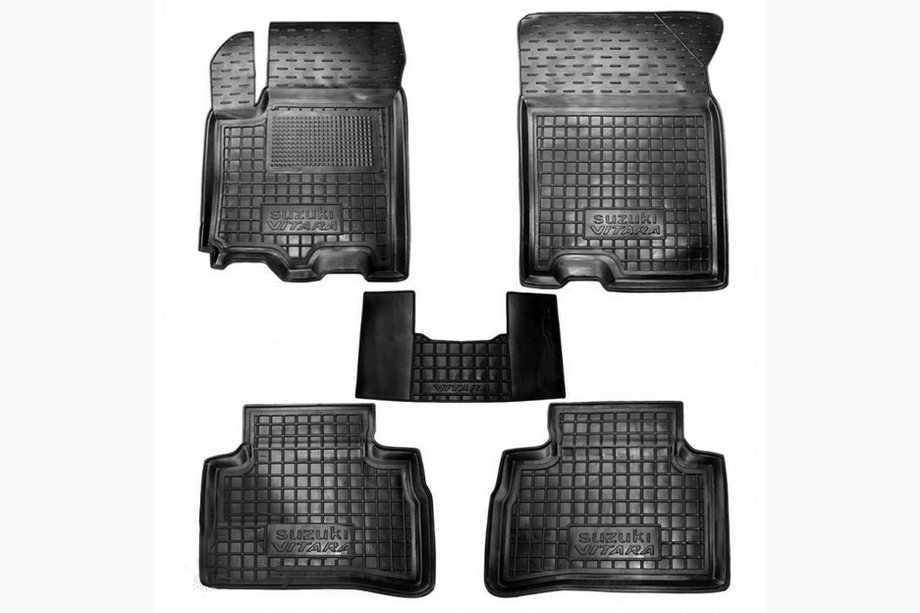 Suzuki Vitara 2015- Rubber floor mats with edge (Autogumm) Image