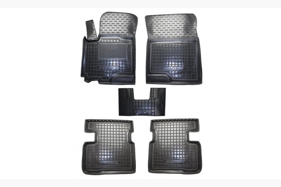 Suzuki Swift 2005-2010 Rubber floor mats with edge (Autogumm) Image