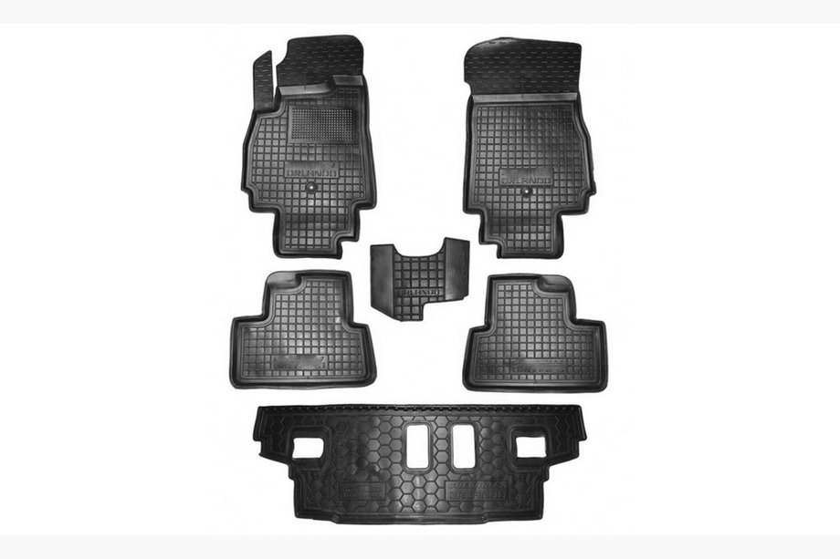 Chevrolet Orlando 2010-2018 Rubber floor mats with edge 7 seats (Autogumm) Image